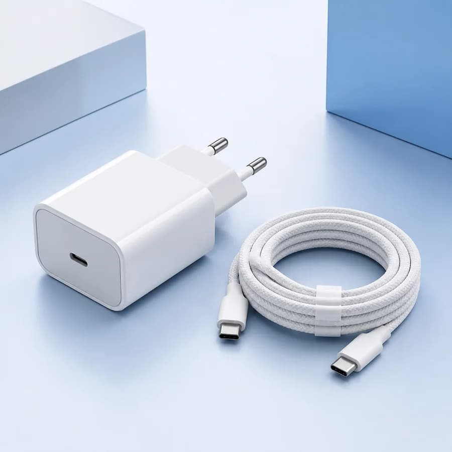 Chargeur rapide USB-C 25W — Smartphones USB-C compatibles Power Delivery